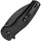 Kizer Cutlery Mini Grouper Button Lock Black