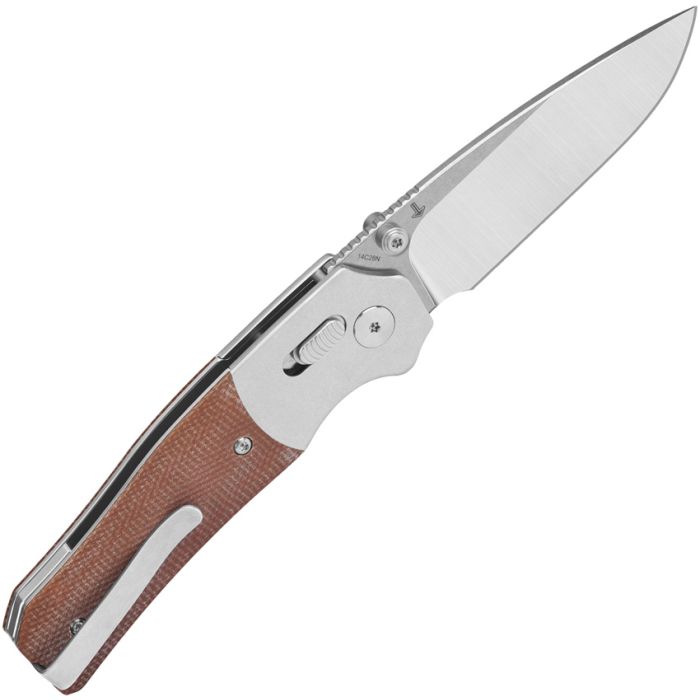 QSP Knife Vault Glyde Lock Tan Micarta