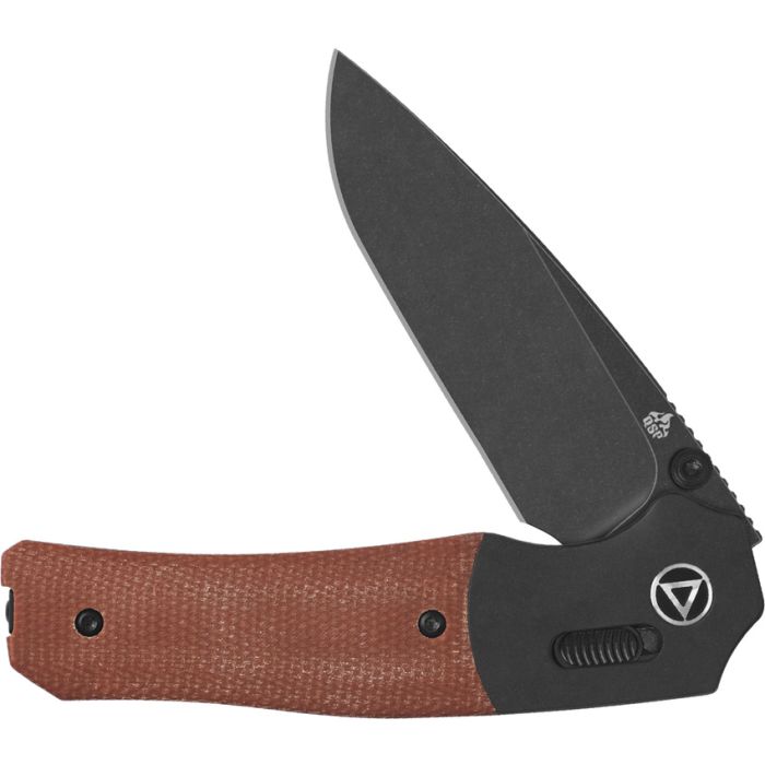 QSP Knife Vault Glyde Lock Black Tan Micarta