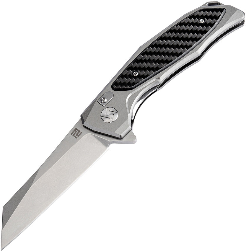 Artisan Megahawk Linerlock Gray CF D2 1809P-GCF