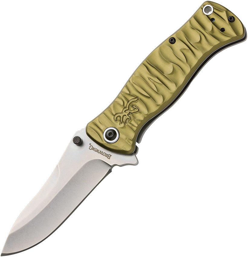 Browning River Stone Linerlock Assisted Opening Gree BR0464