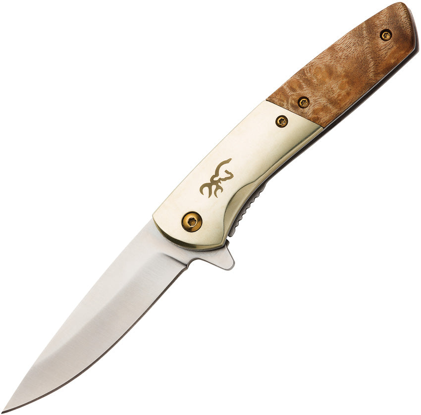 Browning Nine Mile Framelock Assisted Opening Burl BR0470