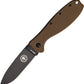 ESEE Zancudo Framelock Coyote Brown - Black Stainless Handle