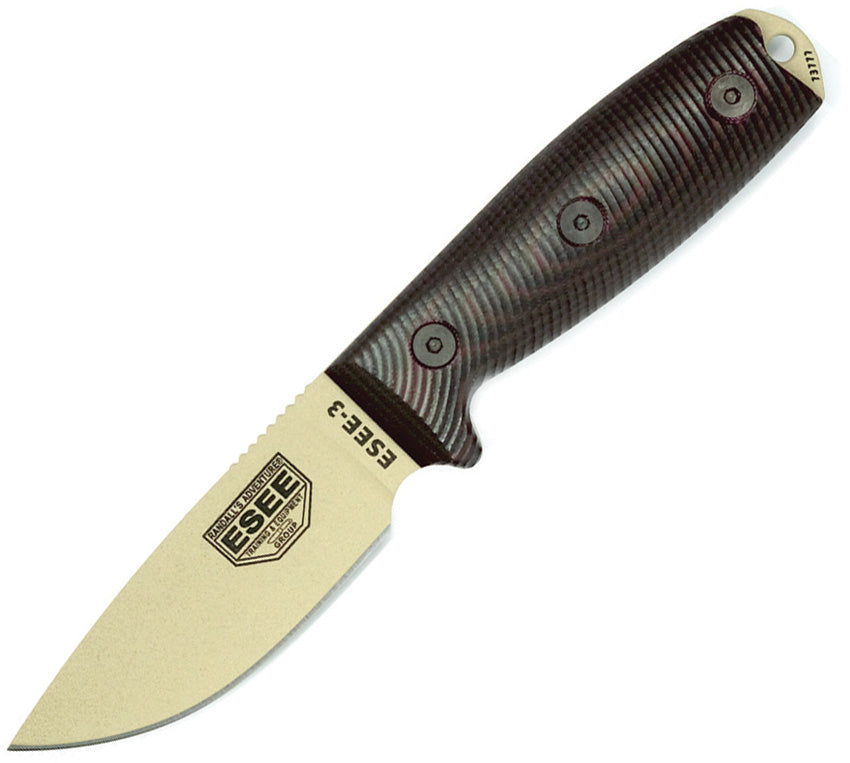 ESEE Model 3 3D Fixed Blade Desert 3PMDT-004