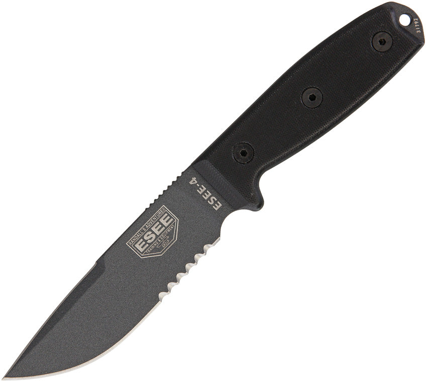 ESEE Model 4 Serrated Tactical ESEE-4S-CP-TG-B