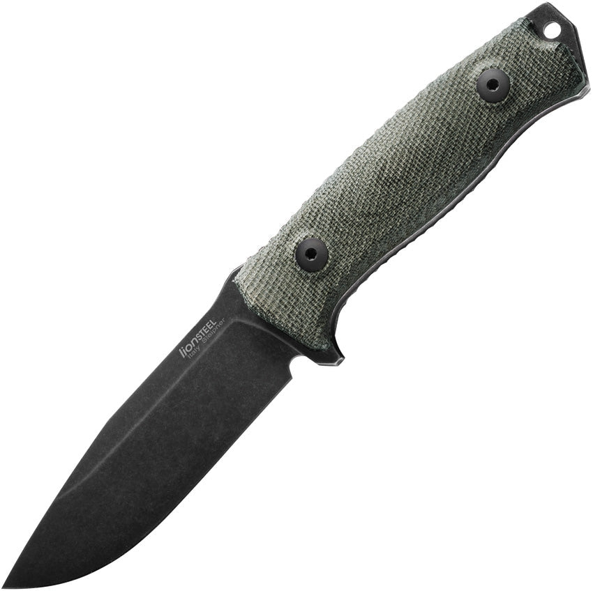 LionSTEEL M5 Fixed Blade Green Micarta M5B CVG