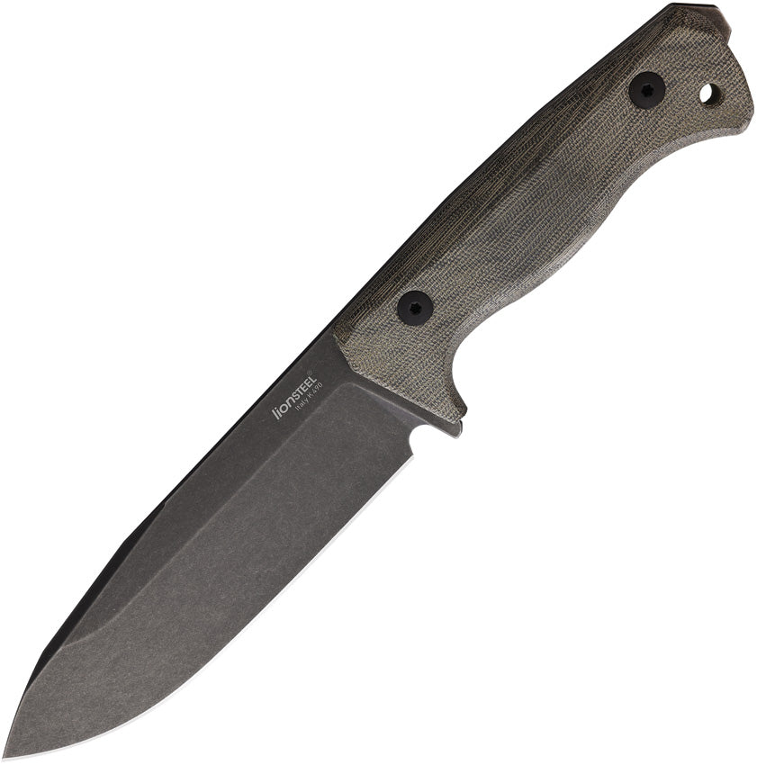 LionSTEEL T6 Fixed Blade Black/Green T6B CVG