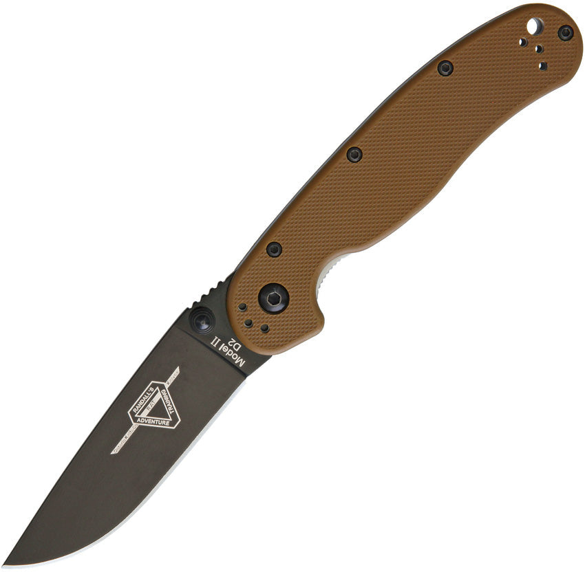 Ontario RAT II Linerlock Coyote Brown Black Finish