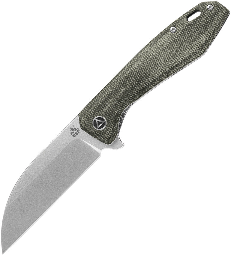 QSP Knife Pelican Linerlock Satin S35VN Green