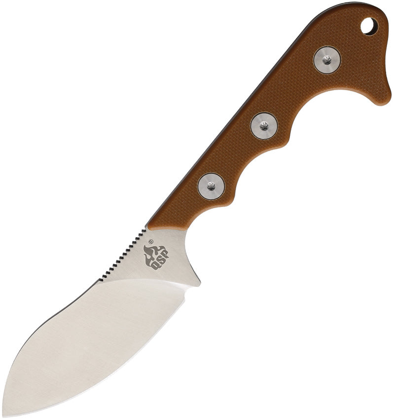 QSP Knife Neckmuk Neck Knife Brown G10