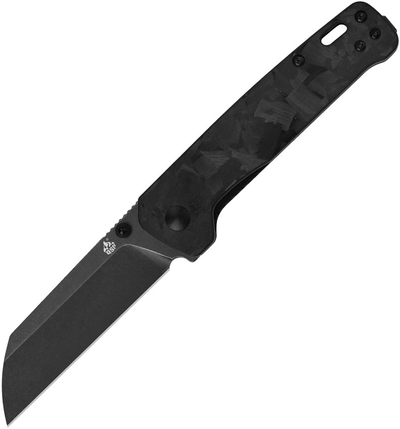 QSP Knife Penguin Linerlock Black Carbon Fiber Overlay