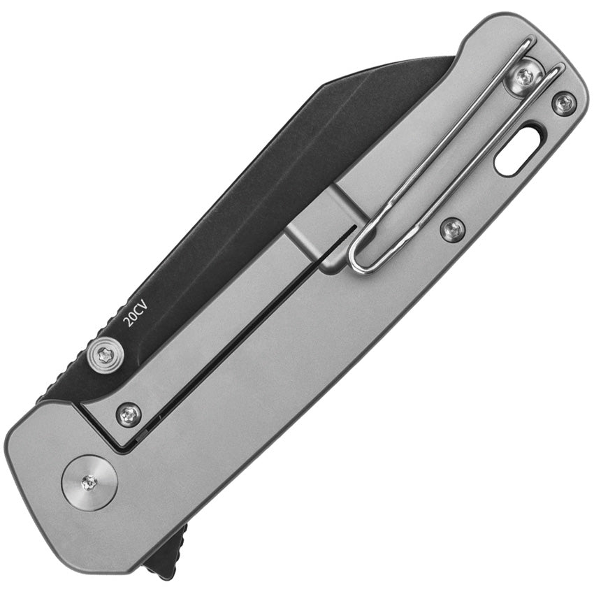QSP Knife Penguin Plus Linerlock Titanium Handle Stonewash