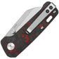 QSP Knife Mini Penguin Linerlock Red Carbon Fiber Stonewash