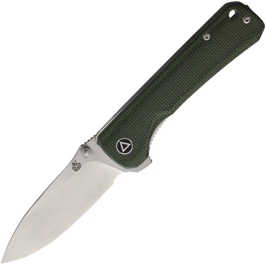 QSP Knife Hawk Linerlock Green Micarta