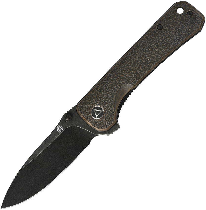 QSP Knife Hawk Linerlock Copper Black