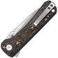 QSP Knife Hawk Linerlock Copper Foil Damascus Steel