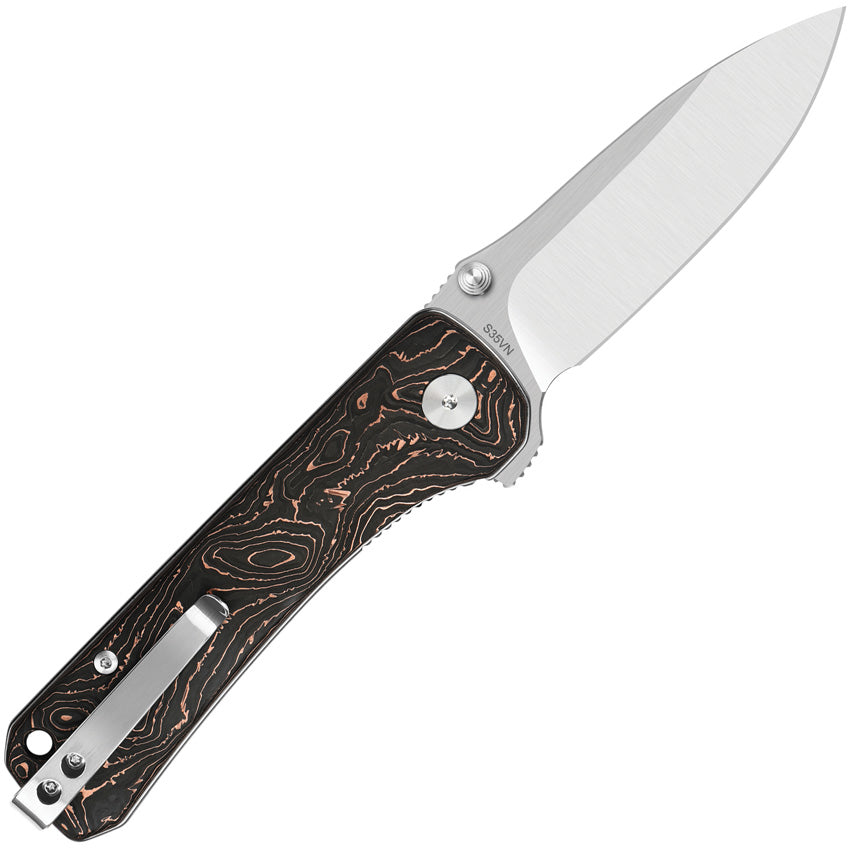QSP Knife Hawk Linerlock Copper Foil Satin