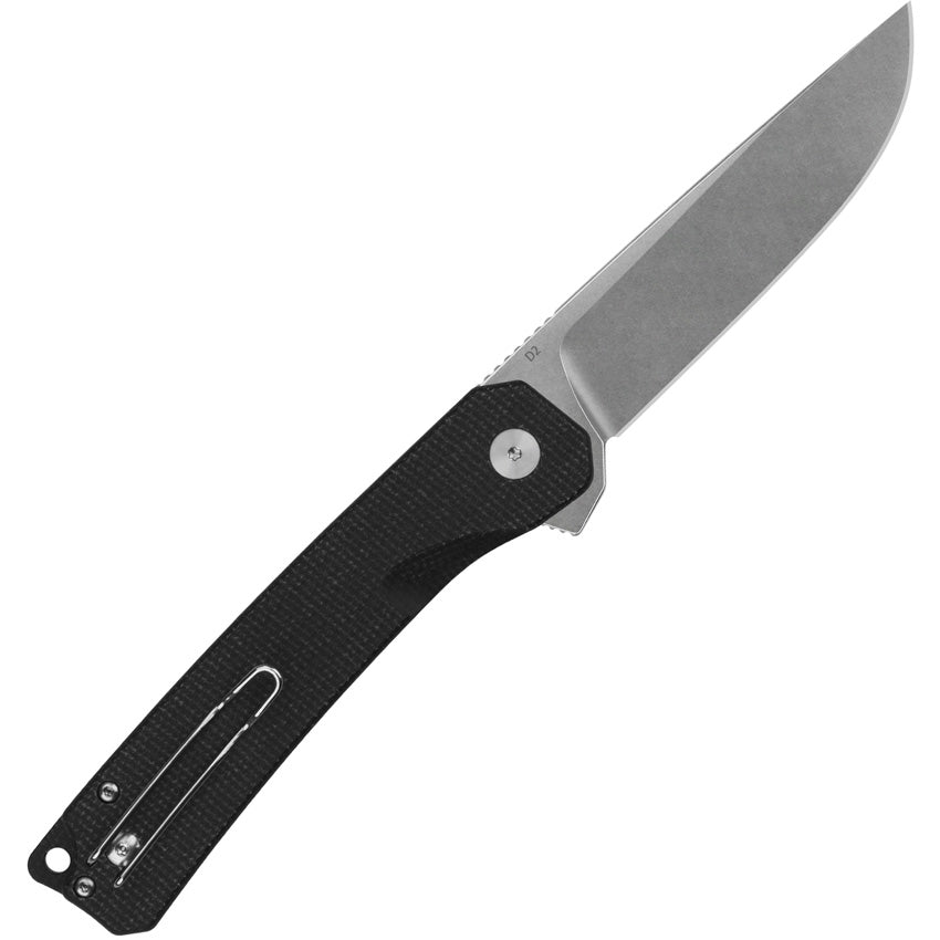 QSP Knife Osprey XL Button Lock Black