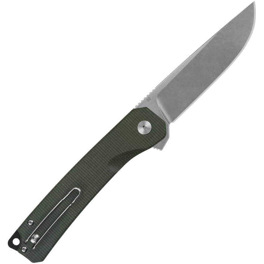 QSP Knife Osprey XL Button Lock Green