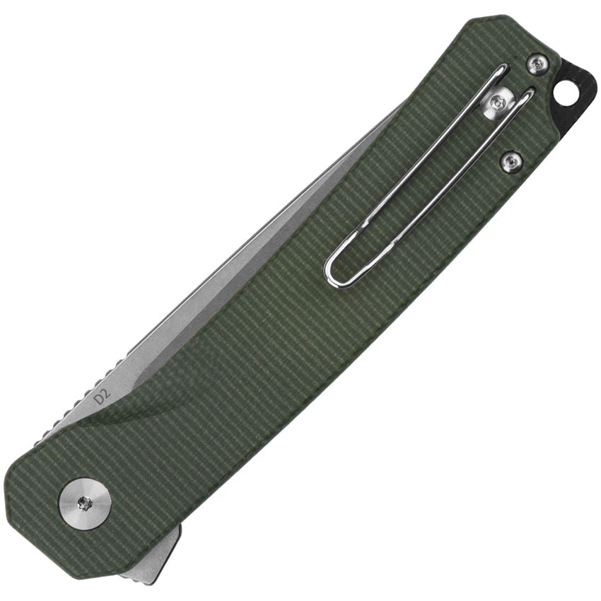 QSP Knife Osprey XL Button Lock Green
