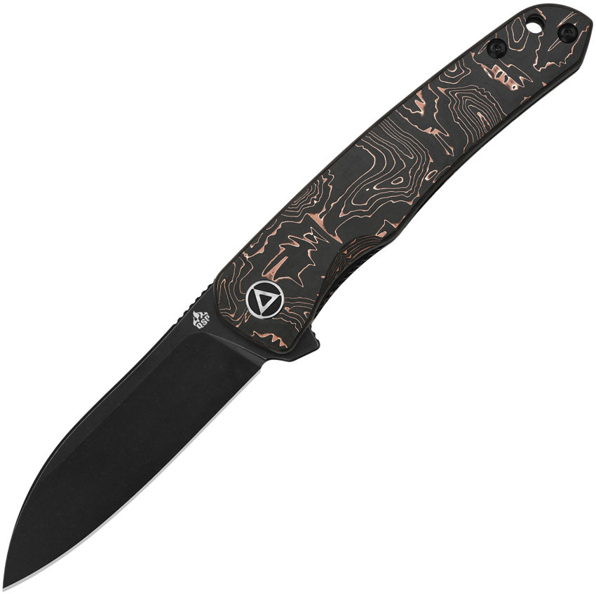 QSP Knife Otter Linerlock Copper Foil Stonewash