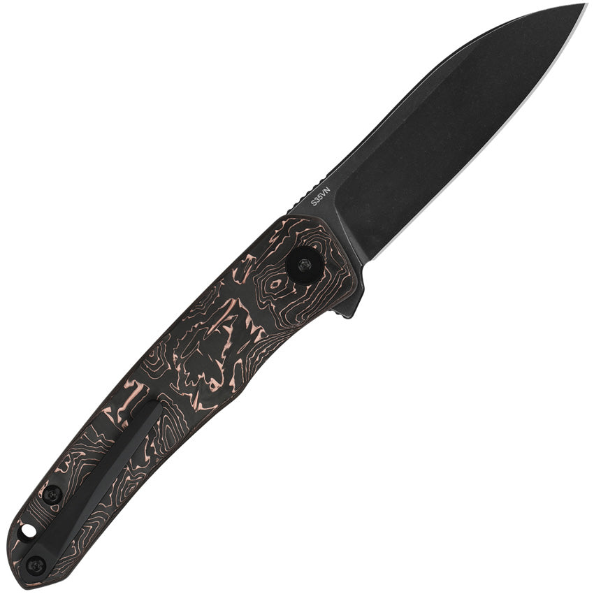 QSP Knife Otter Linerlock Copper Foil Stonewash