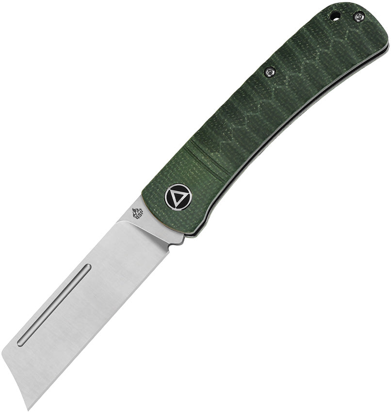 QSP Knife Hedgehog Slip Joint Micarta Green