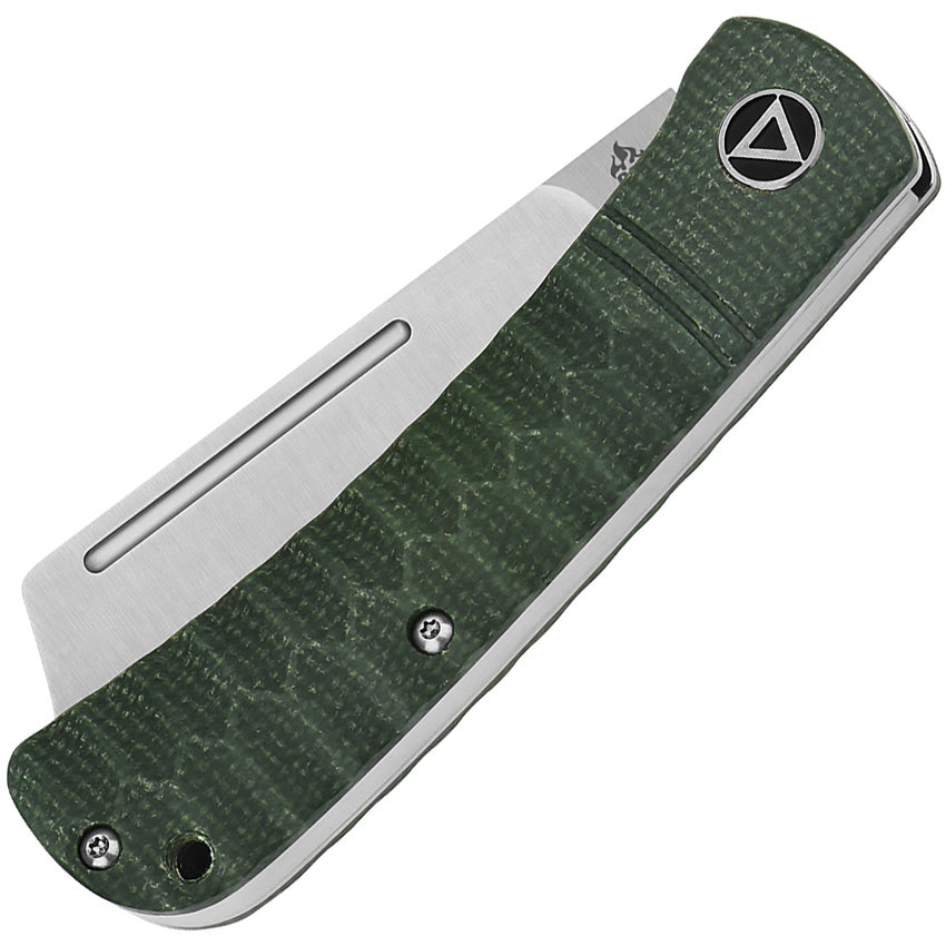 QSP Knife Hedgehog Slip Joint Micarta Green