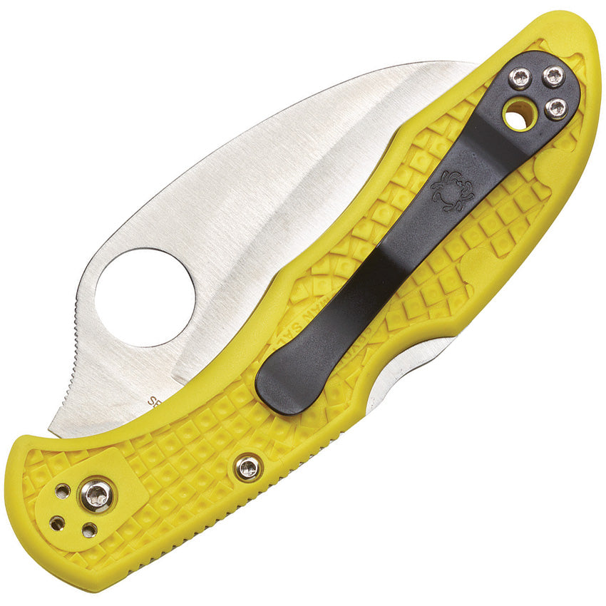 Spyderco Tasman Salt 2 Lockback Yellow Serrated