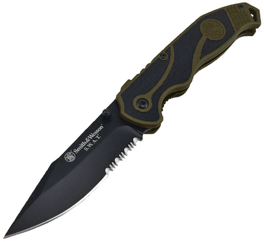 Smith & Wesson Linerlock Assisted Opening Green/Black