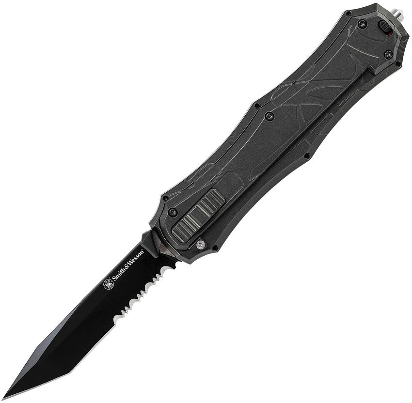 Smith & Wesson OTF Assist Finger Actuator Assisted Opening Serrated Tanto