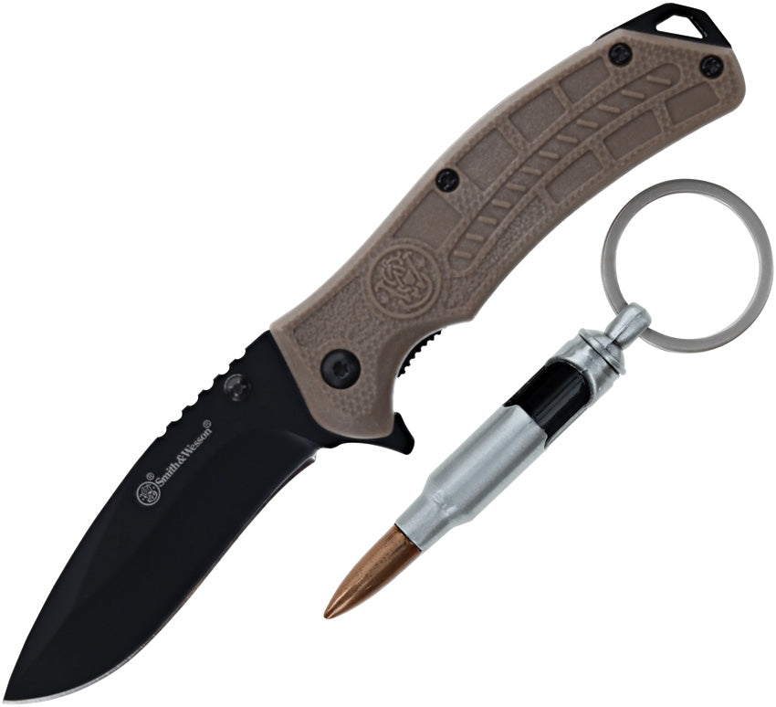 Smith & Wesson HRT Linerlock Assisted Opening Brown